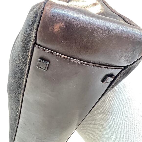 Gucci Chocolate Brown Hobo Tote GG Canvas Brown 101920 - Picture 10 of 13